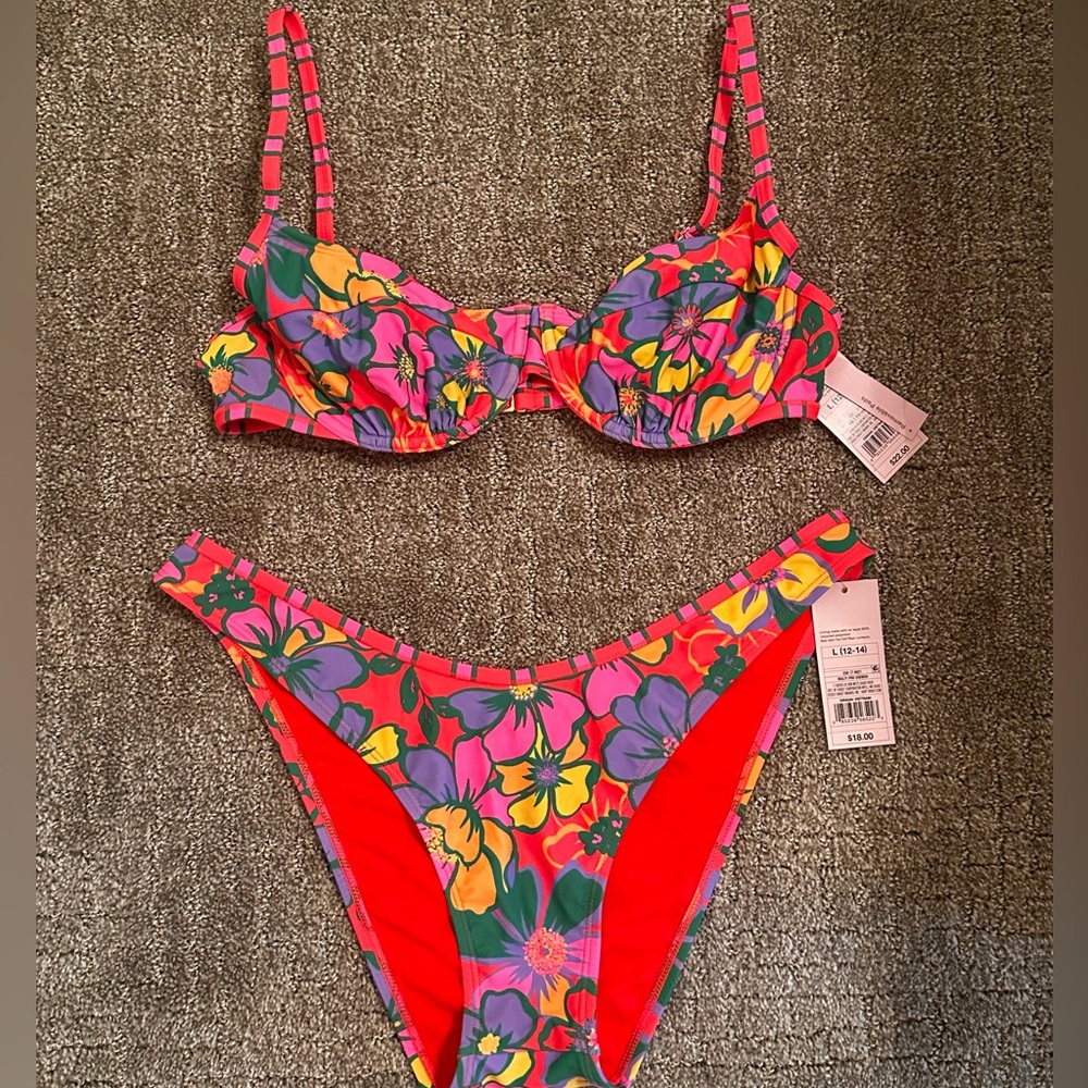 Target Colorful Floral Bikini Set